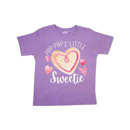 

Inktastic Pop Pop s Little Sweetie with Pink Heart Cookie Gift Toddler Boy or Toddler Girl T-Shirt