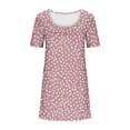 thumbnail image 7 of Tnhcen Women's Plus Size Short Sleeve Print Dress Pocket Design Casual Summer Dress 2XL S - 2XL Round Neck Loose Fit Floral Butterfly Printed Casual Dress for Women, 7 of 7
