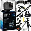 GoPro HERO5 Black 32GB Bundle 12PC Accessory Kit - Includes 32GB microSD Card + Heavy Duty Monopod Selfie Stick + Micro HDMI Cable + Flexible Gripster Tripod + Head Mount + Chest Strap + MORE