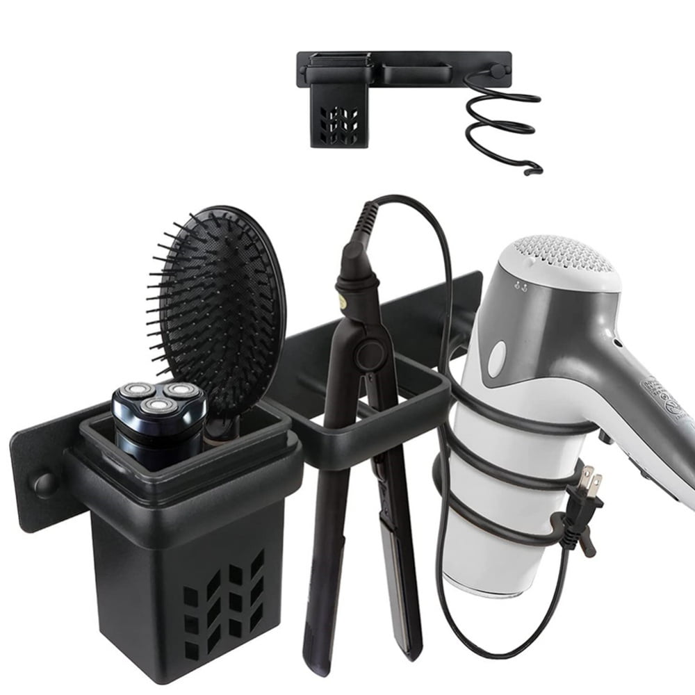 Balems Hair Dryer Holder Wall Mounted, Curling Iron Holder,Hair Styling Tool Organizer with Blow