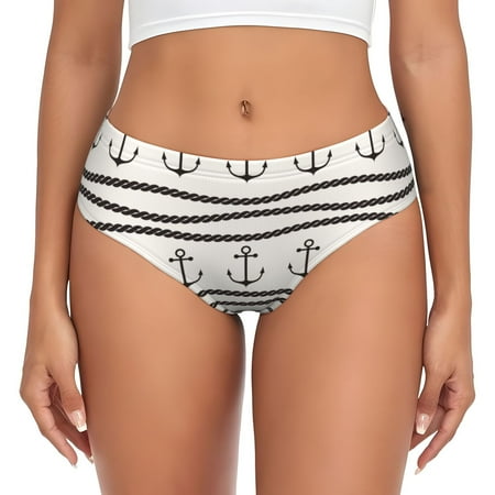 Womens Underwear - Anchors and Ropes No Show Seamless Underwear for Women  Soft Stretch Womens Panties  Hipster Ladies Panties Bikini Underwear Briefs