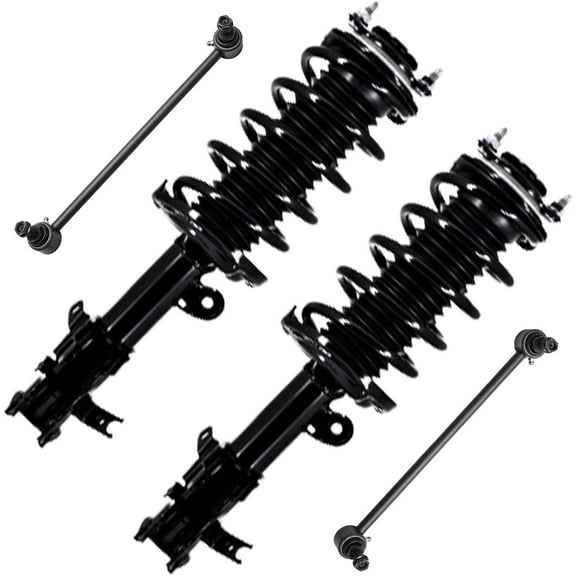 Detroit Axle - Front Struts Sway Bars for Acura 2016-2019 ILX [Base] 2 Struts with Coil Spring Assembly 2 Sway Bar End Links 2017 2018 Replacement Suspension Kit