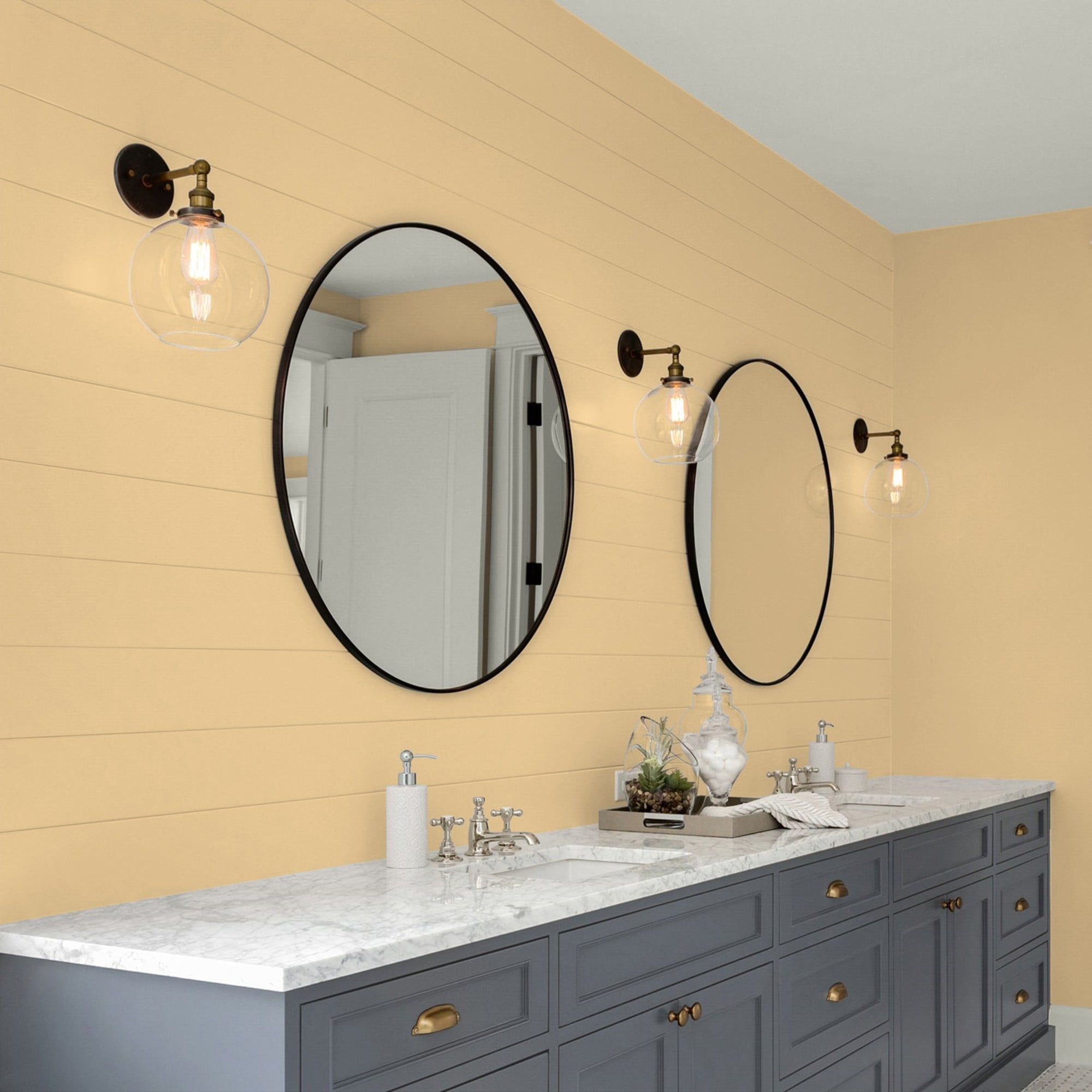 Glidden HEP Halo / Yellow, Eggshell Interior Paint with Primer, 1 Quart