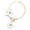 White, variant on Elegant Snake Bone Chain Anklet With 3D Flower Charm Summer Foot Jewelry Gift