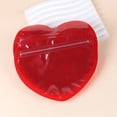 thumbnail image 6 of opvise 100Pcs Packaging Bag Clear Heart-shaped Jewelry Bags Durable Mini Sealed Bag Red, 6 of 8