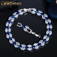 thumbnail image 2 of Fashion Royal Blue Cubic Zircon Crystal Bracelet For Women Jewelry, 2 of 9