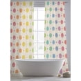 thumbnail image 4 of Colorful Polka Dot Sheer Curtains 108 Inch Length 2 Panels Set, Cartoon Watercolor Geometric Beige Voile Window Treatment Semi Sheer Long Curtains Drapes for Bedroom/Living Room/Kitchen 52"x108"x2, 4 of 7