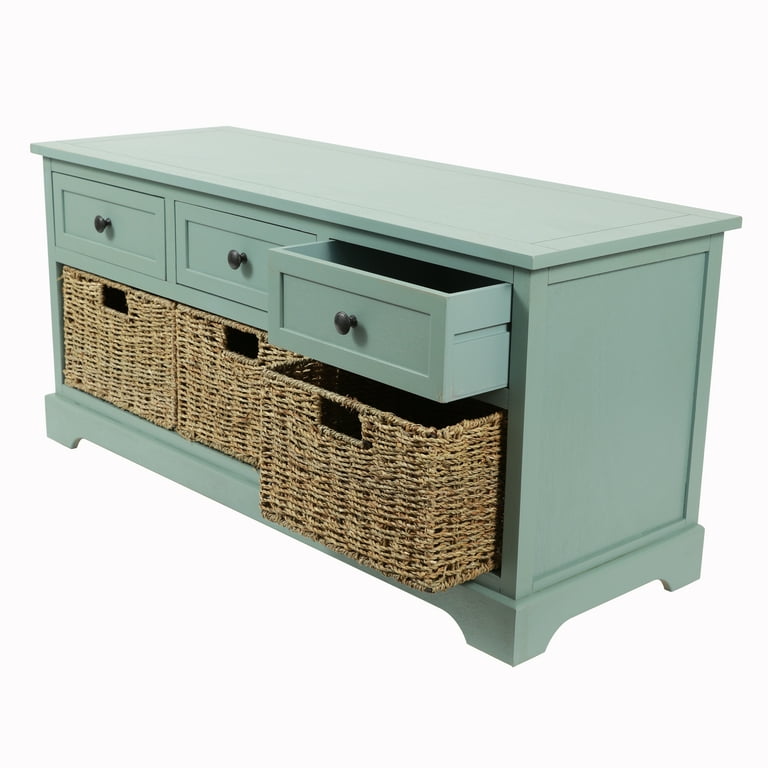 Decor Therapy Montgomery Wood Storage Bench Multiple Finishes