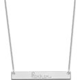 thumbnail image 1 of Custom Personalized 10K White Gold Medium Polished Signature Bar Necklace 10k White Gold: Jewelry by Sweet Pea - Made in USA, 1 of 5