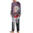 thumbnail image 3 of Harley Quinn Women Men Pajamas Zipper Onesie Jumpsuit Hooded One Piece Sleepwear, 3 of 8