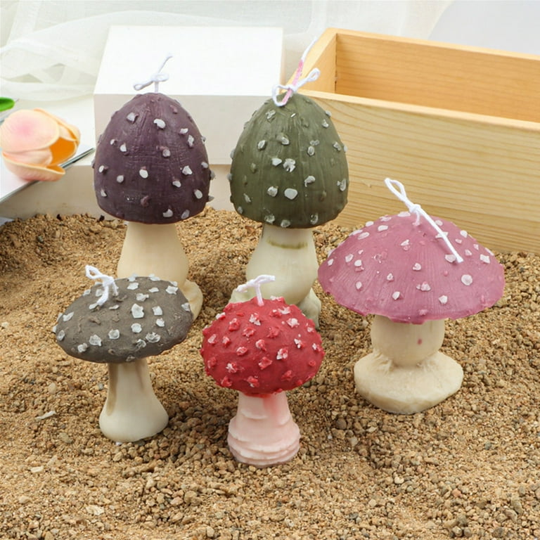 Sorrowso 3D Mushroom Silicone Mold Home Decorations Mold Mushroom Crystal Epoxy  Mold for Resin Casting Soap Table Ornaments 