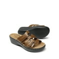 thumbnail image 3 of Women's Arch Support Slides - Adjustable Straps & Comfortable Wedge Heel, Soft Faux Suede Lining, 3 of 5