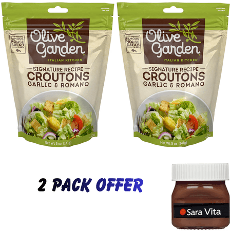 Olive Garden Garlic Romano Regular Seasoned Croutons 5 oz Resealable Bag