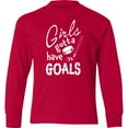 thumbnail image 3 of Inktastic Girls Gotta Have Goals- Hockey Player Long Sleeve Youth T-Shirt, 3 of 5
