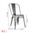 thumbnail image 2 of Mundo In Silla Gris Metalica Gante Diseño Industrial para Jardin Mundo In Industrial, 2 of 9