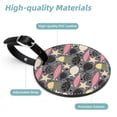 thumbnail image 4 of 2Pcs Leather Round Jellyfish Cruise Luggage Tag with Privacy Cover and Name ID Tag - Suitable for Travel Handbags Backpacks School Bags Luggage Tags, 4 of 7