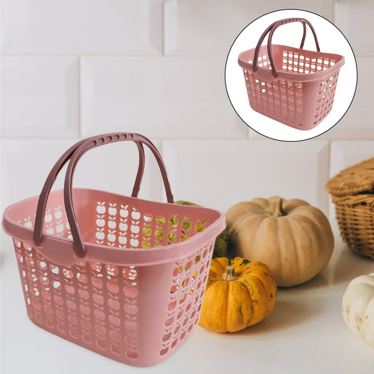 Plastic Shopping Basket Fruit and Vegetable Shopping Basket Home Shopping Basket for Home, Size: 29x21x20CM