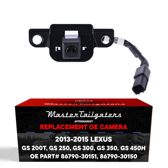 Master Tailgaters Replacement for Lexus GS 200t/250/300 (2013-2014), GS 350/450h (2013-2015) Backup Camera OE Part # 86790-30150, 86790-30151