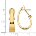 thumbnail image 3 of 14K Yellow Gold Earring J-Hoop Women'S 22 mm 6 Polished Click-In Back Post Earrings, 3 of 3