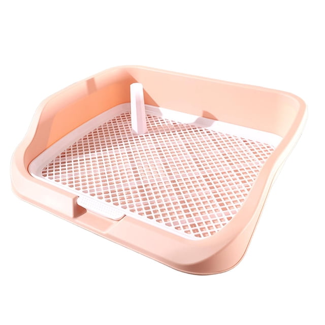 Orinal para cachorros con esquina de entrenamiento para perros pequeños y medianos, inodoro portátil para interiores, recinto para orinar para Rosa
