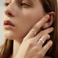 thumbnail image 3 of Lancharmed Ring for Women Silver Plated Rings 2Mm Wide Adjustable Thumb Women Gifts for Birthday, 3 of 7