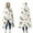 White Cartoon Dinosaurs, variant on Wearable Blanket,White Cartoon Dinosaurs Mushrooms Pattern Hooded Wearable Flannel Blanket for Adults & Teens,Winter Poncho Shawl Wrap Cape Cozy Anti-Pill,50"x60"