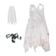 thumbnail image 4 of Disfraz de novia de Halloween para niñas, ropa novedosa, vestido de tutú para cosplay para vacaciones 150 centímetros, 4 of 9