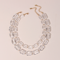 thumbnail image 4 of Punk Acrylic Cuban Link Chain Transparent Plastic Resin Choker Necklace Chunky Hip Hop Statement Neck Collar Jewelry Gift C01, 4 of 7