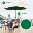 thumbnail image 5 of Abba Patio 11ft Outdoor Patio Umbrella w/ Push Button Tilt and Crank, 8 Ribs, Dark Green, 5 of 9
