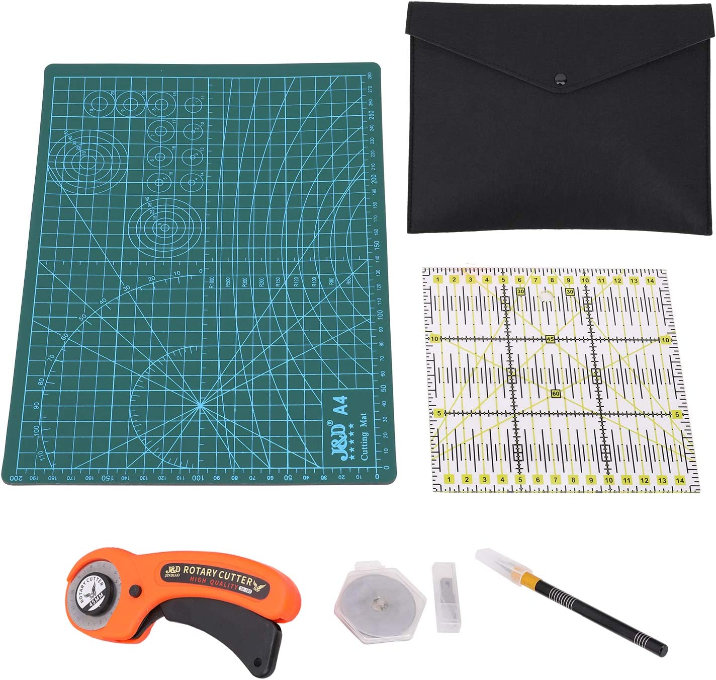 Rotary Cutter & Sewing Tools Kit inc. 45mm Rotary Cutter with 8 Blades