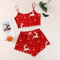 thumbnail image 2 of Ulitacool Christmas Pajamas Womens Round Neck Top And Pants Cartoon Reindeer Snowflake Prints New Year Sleepwear Jammies Sleeveless Xmas Nightwear Autummn Winter Soft Homewear 2Xl Blue, 2 of 4