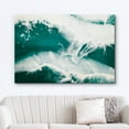 thumbnail image 2 of wall26 Canvas Print Wall Art Teal White Green Vibrant Gemstone Landscape Nature Wilderness Digital Art Realism Stylish Zen Chic Decorative Close Up for Living Room, Bedroom, Office - 16"x24&quot, 2 of 5