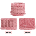 thumbnail image 3 of Toddler Hat， Color Winter Double Pom Pom Knitted Cap and the same color scarf, 3 of 5