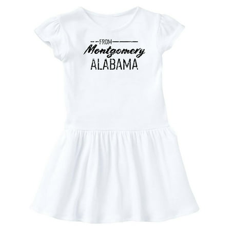

Inktastic From Montgomery Alabama in Distressed White Text Gift Baby Girl Dress