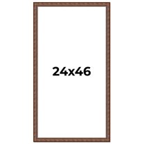24x46 Dark Brown Bamboo Real Wood Picture Frame Width 1.5 inches | Interior Frame Depth 0.5 inches