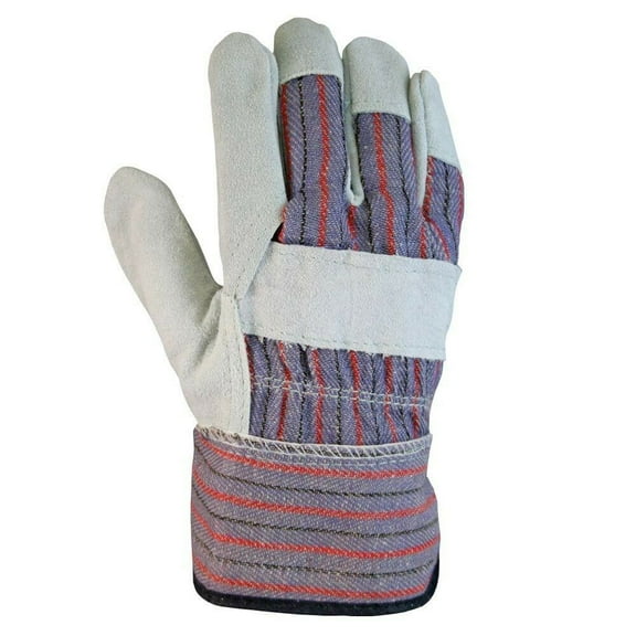 Firm Grip Leather-Palm Large Gloves (3-Pairs)