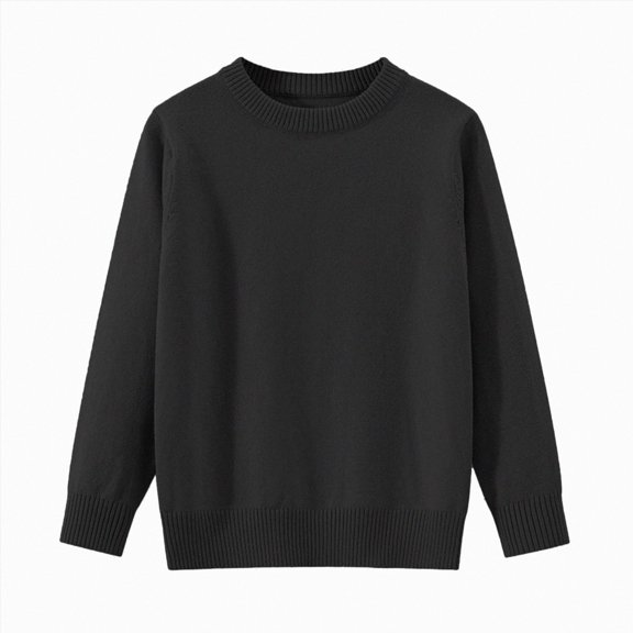 mgoYE Girls Crewneck Knit Pullover Sweaters Long Lantern Sleeve Oversized Knit Cute Jumper Tops Size 11-13 Years