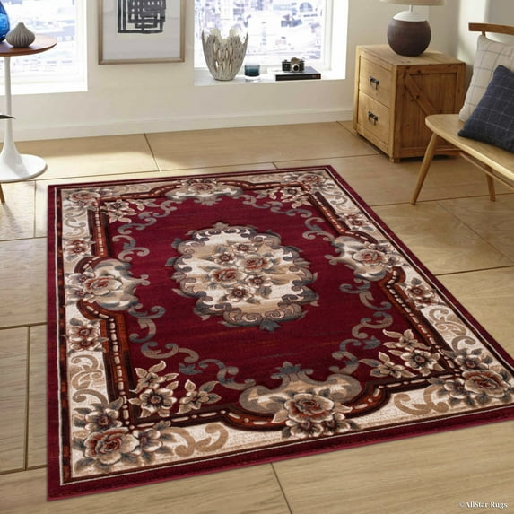 Allstar Red Woven Hand Classic Persian Design Area Rug (7' 9" x 10' 5")