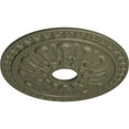 thumbnail image 3 of Ekena Millwork 18"OD x 3 1/2"ID x 1 3/8"P Warsaw Ceiling Medallion (Fits Canopies up to 3 1/2"), Hand-Painted Spartan Stone, 3 of 6