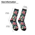 thumbnail image 2 of Fuzoiu Green Tropical Leaves Print Kids Socks For Boys Girls,Grip Crew Socks with Non Slip,Lightweight Stretch Crew Socks,Toddlers Crew Boot Socks, 2 of 5