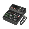 thumbnail image 2 of Bunblic 2 Channel Audio Mixer Audio Interface 48V Power Lightweight Mixing Professional for Karaoke Home Singing Black, 2 of 8