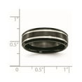 thumbnail image 6 of Chisel Titanium Brushed and Polished Black IP-plated 7mm Grooved Band, 6 of 7