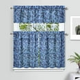 thumbnail image 2 of Country Boho Curtains 36 Inch Short - 3 Panel Floral Farmhouse Set with Vintage Botanical Design, Rod Pocket Window Treatment for Rustic Style, 2 of 6