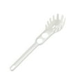 thumbnail image 2 of Rotating Cooking Spoon | Pasta Noodle Vegetable Food Serving Tool | Plastic Kitchen Gadget | Built-In Measuring Hole | Ergonomic Sleek Edge | 27cm Length | 1 Pack | White, 2 of 8