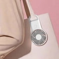 thumbnail image 5 of Mini Handheld Fan, Portable Personal Cooling Fan with Carabiner Clip, Rechargeable 3 Speed Buckle Hand Fan, Lightweight Pocket Size Hanging Buckle Fan, Battery Operated Small Hand Fan, White, 5 of 5