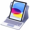 thumbnail image 3 of 360° Rotatable Detachable Keyboard Case with Trackpad & Pencil Slot for iPad Air 4/5 10.9",lavender gray, 3 of 7