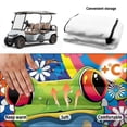 thumbnail image 6 of XYZCANDO Colorful Frog Floral Golf Cart Seat Cover | 4 Pockets Non-Slip Washable Terry Cloth | Universal 2-Seat Golf Cart Accessory, 6 of 8