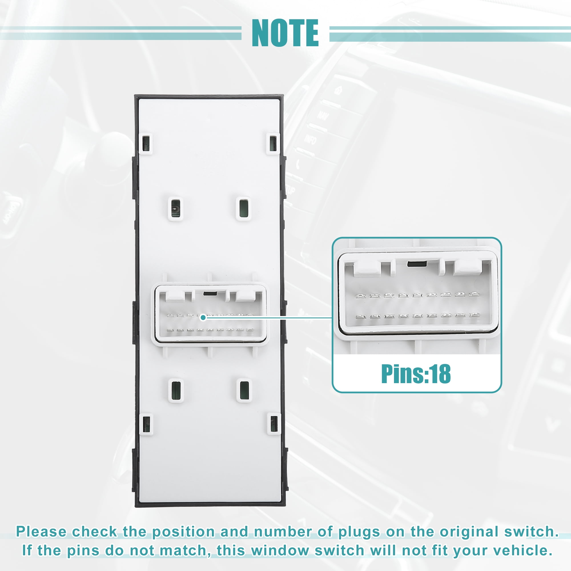 Unique Bargains Front Left Driver Side Power Window Switch for Kia Forte 2019-2023