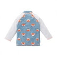 thumbnail image 2 of Kids Boys Chic Cartoon Animals Printed Rash Guard with Hat 3pcs Swimsuit Pool Party Swimwear Beach Bathing Suit (Foxes, 7), 2 of 3