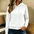 thumbnail image 4 of Stralyhd Women's Casual Long Sleeve Zip Up Hooded Sweatshirt Lightweight Hoodies Jacket with Pocket Minimalist Staple Outerwear White XXL, 4 of 7